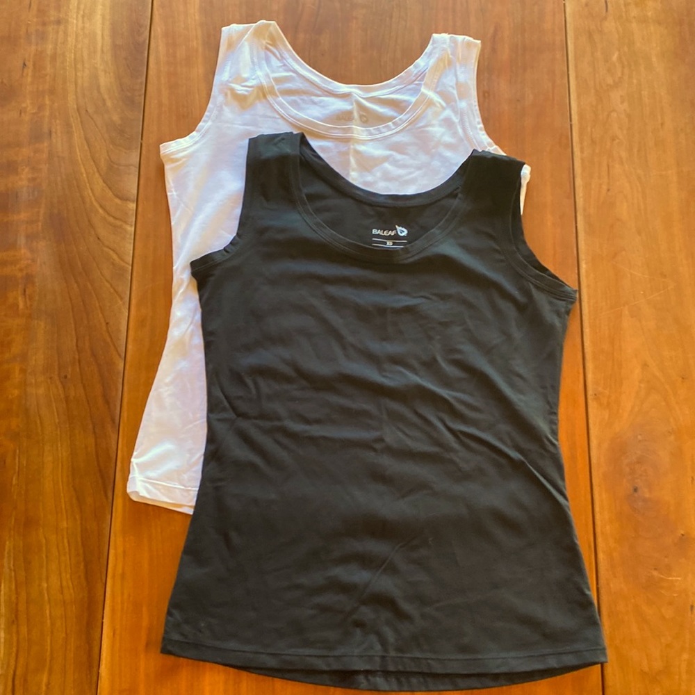 362
BALEAF XS Women's Wide Strap Cotton Workout Tank Top Yoga Crewneck